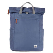 Roka Finchley A Large Sustainable Canvas Backpack - Airforce Blue
