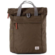 Roka Finchley A Small Sustainable Canvas Backpack - Moss Green