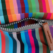 Roka Kennington B Medium Sustainable Canvas Striped Cross Body Bag - Multi-colour