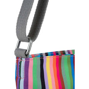 Roka Kennington B Medium Sustainable Canvas Striped Cross Body Bag - Multi-colour