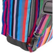 Roka Willesden B Sustainable Canvas Striped Scooter Bag - Multi-colour