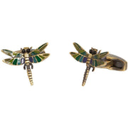 Simon Carter English Country Garden Dragonfly Cufflinks - Purple/Green/Gold