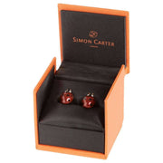 Simon Carter English Country Garden Ladybird Cufflinks - Red/Black/White