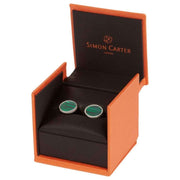Simon Carter Malachite Rope Edge Cufflinks - Green