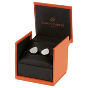 Simon Carter Organic Pebble Mother of Pearl Cufflinks - White