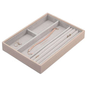 Stackers Classic 4 Section Jewellery Tray - Blush Pink/Grey