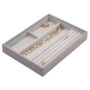 Stackers Classic 4 Section Jewellery Tray - Taupe/Grey