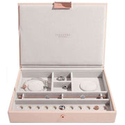 Stackers Classic Charm Lidded Jewellery Box - Blush Pink/Grey