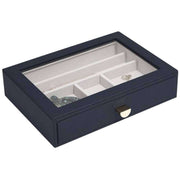 Stackers Classic Ring and Bracelet Glass Lid Drawer - Pebble Navy