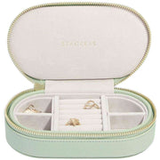 Stackers Oval Travel Jewellery Box - Sage Green