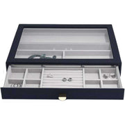 Stackers Supersize Ring and Bracelet Glass Lid Drawer - Navy