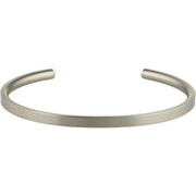Ti2 Titanium 4mm Wide Court Flat Torc Bangle - Matte Silver