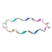 Ti2 Titanium Colourful Spiral Bangle - Multi-colour