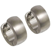 Ti2 Titanium Cuff Hoop Earrings - Silver