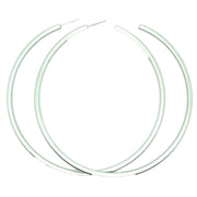 Ti2 Titanium Extra Large Round Hoop Earrings - Light Green