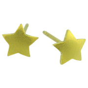 Ti2 Titanium Geometric Star Stud Earrings - Lemon Yellow