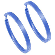 Ti2 Titanium Large Full Hoop Earrings - Navy Blue
