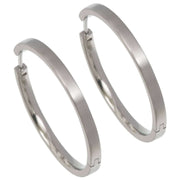 Ti2 Titanium Large Hoop Earrings - Silver
