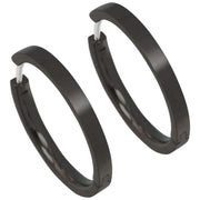 Ti2 Titanium Medium Hoop Earrings - Black