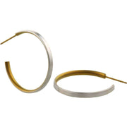 Ti2 Titanium Medium Hoop Earrings - Bronze