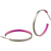 Ti2 Titanium Medium Hoop Earrings - Pink