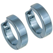 Ti2 Titanium Small Hoop Earrings - Aqua