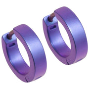 Ti2 Titanium Small Hoop Earrings - Purple