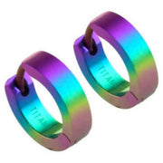 Ti2 Titanium Small Hoop Earrings - Rainbow B