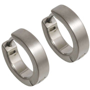 Ti2 Titanium Small Hoop Earrings - Silver