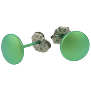 Ti2 Titanium Smartie Stud Earrings - Fresh Green