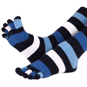 TOETOE Stripy Denim Toe Socks - Blue