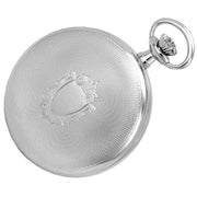Woodford Chrome Plated Arabic Engine Turned Full Hunter Mechanical Pocket Watch - Silver