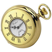 Woodford Gold Plated Half Hunter Swiss Pocket Watch - Gold