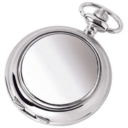 Woodford Plain Chrome Plated Double Full Hunter Skeleton Pocket Watch - Silver