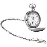 Woodford Sailing Chrome Plated Full Hunter Quartz Pocket Watch - Silver