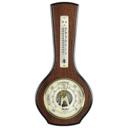 Woodford Veneered Barometer and Thermometer - Brown/Bronze