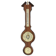 Woodford Veneered Barometer, Thermometer and Hygrometer - Brown/Bronze