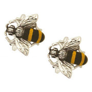 Zennor Bee Cufflinks - Silver/Yellow/Black