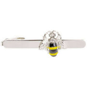 Zennor Bee Tie Clip - Silver/Yellow