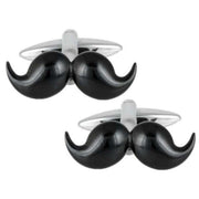 Zennor Moustache Cufflinks - Black