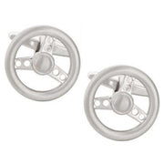 Zennor Steering Wheel Cufflinks - Silver