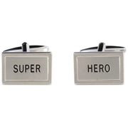 Zennor Super Hero Cufflinks - Silver/Black