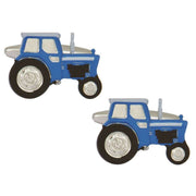Zennor Tractor Cufflinks - Blue/Silver